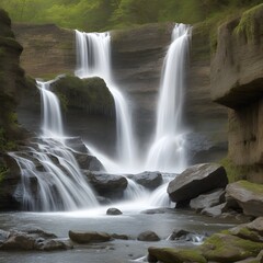 Fototapeta premium waterfall in the mountains