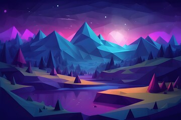 abstract mountains