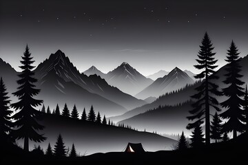 winter mountain landscape