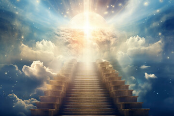 Stairway to Heaven in Ethereal Cloudscape