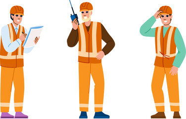 portrait foreman man vector