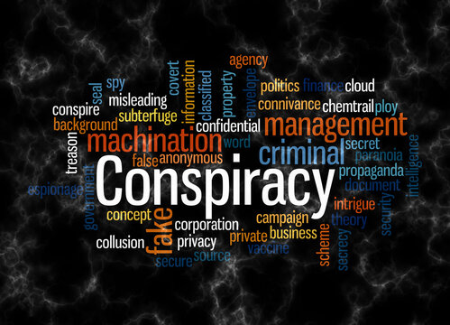 Word Cloud with CONSPIRACY concept create with text only