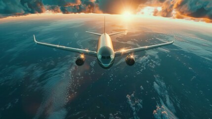 Animation of travel around the world in a airplane. Animation of seamless loop. --ar 16:9 --v 6 Job ID: 767afd6f-ac1b-44c4-8878-ab4d2abaef37