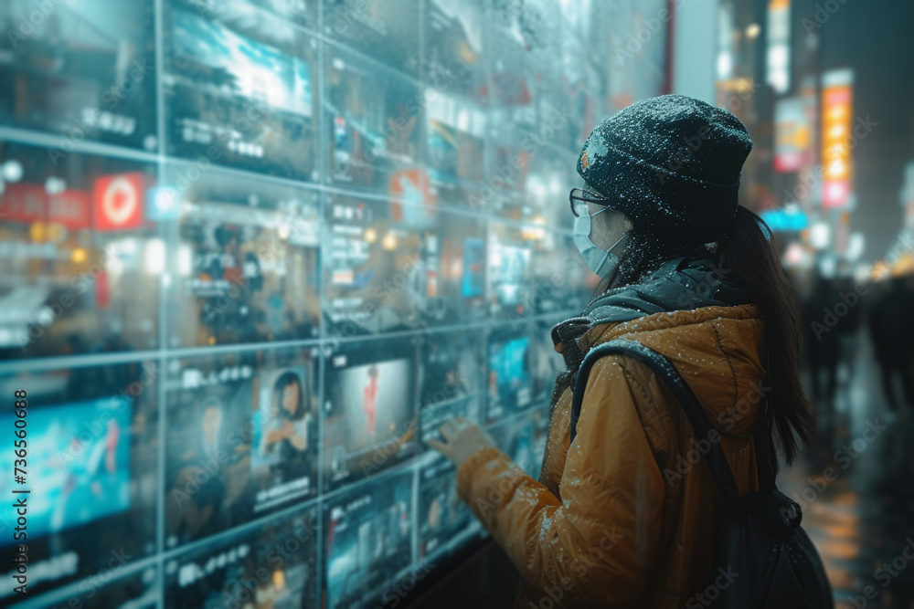 Poster a social media platform displaying posts and interactions from users around the world, showcasing th