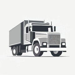 truck logo on a white background 