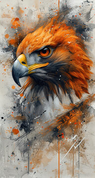 Painting of Golden eagle.
