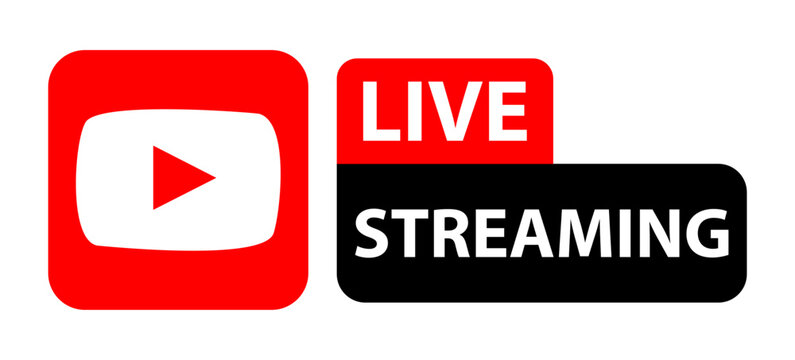 YouTube live logo.Live stream icon.

