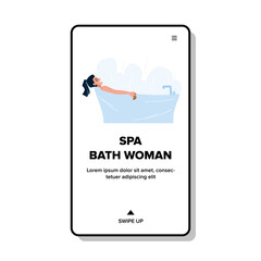 room spa bath woman vector