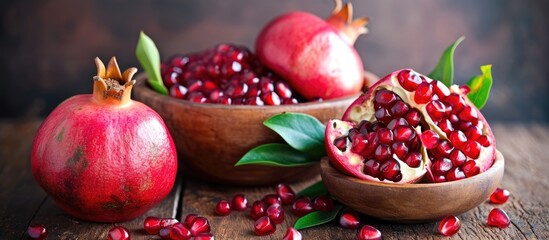 Pomegranate is beneficial for female health. - obrazy, fototapety, plakaty