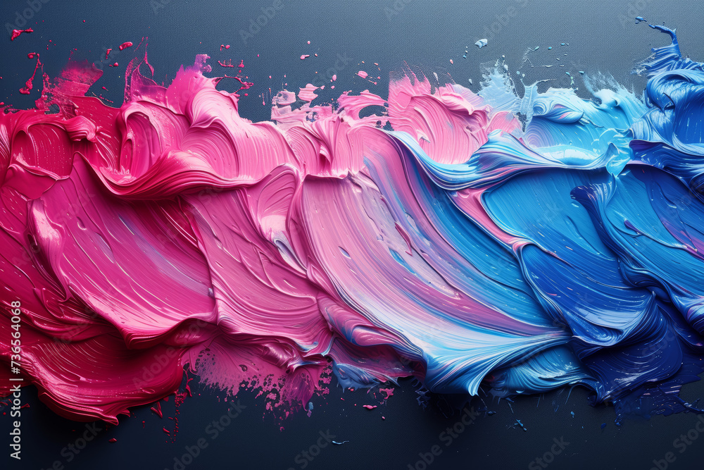 Poster a blank canvas gradually filling with vibrant strokes of inspiration, capturing the evolving and dyn