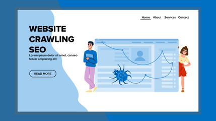 crawler website crawling seo vector