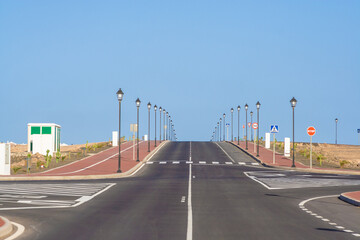 new roads for the development area in Lanzarote to priovide the infrastructure and later on planning white houses