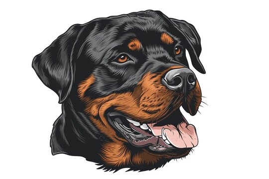 Vector rottweiler head.