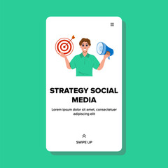 network strategy social media vector