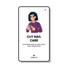 healthy cut nail care vector