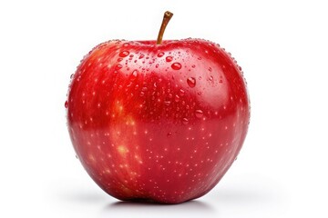 Red apple on white background