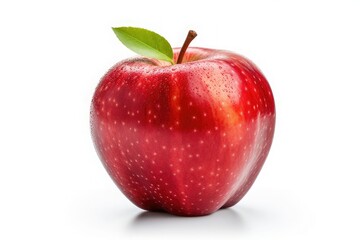 Red apple on white background