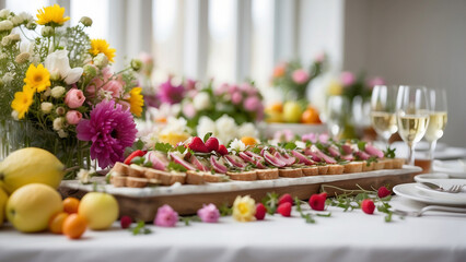 Fototapeta premium easter table decoration