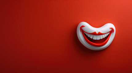 Funny Background dedicated to the Day of laughter, with various attributes for practical jokes, Copy Space