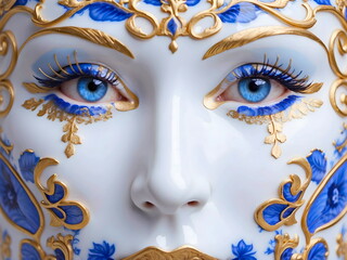 face of a woman mask generative AI