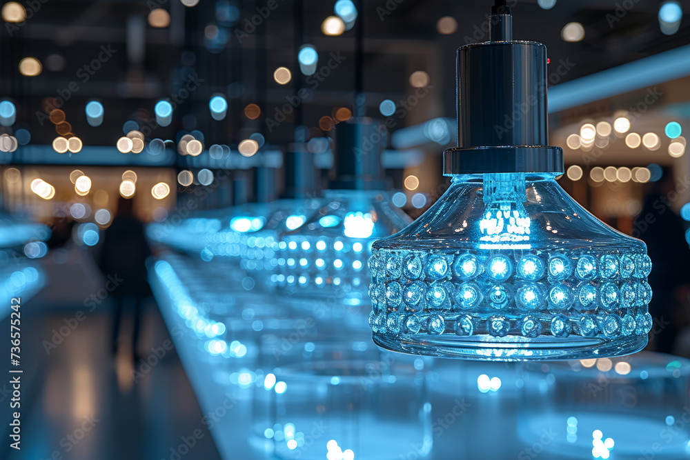 Poster the intricate design and production process of energy-efficient led lighting solutions, contributing