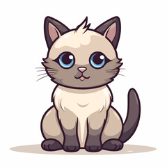 Cute cat . Vector cartoon illustration.