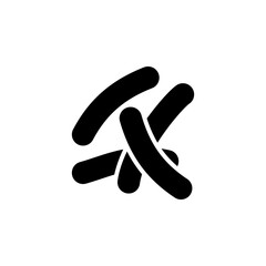Molecular Network Flat Vector Icon