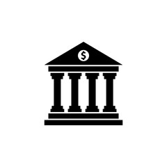 Court Building Flat Vector Icon