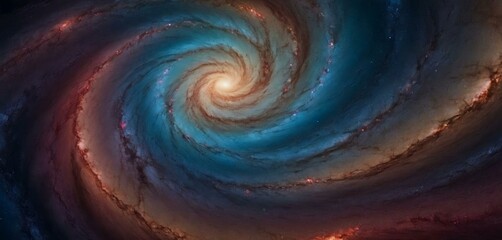 Abstract vibrant spiral galaxy