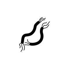 Worm Parasite Flat Vector Icon