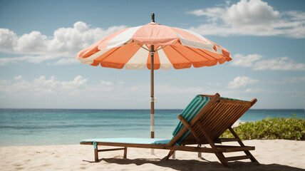 "Coastal Serenity: Minimal Summer Holidays Vacation Concept"