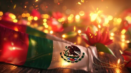 Vibrant Mexican Flag and Cinco de Mayo decorations, symbolizing national pride , Festive Decorations