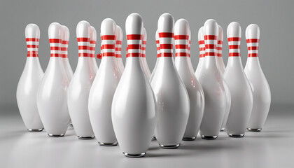 bowling pins, isolated white background
