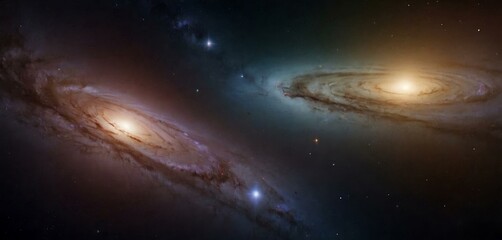 Obraz na płótnie Canvas Galaxy nebula spirals
