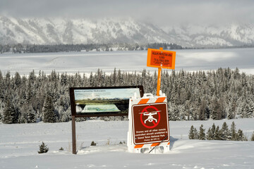 No Drone area; Grand Teton NP; Wyoming