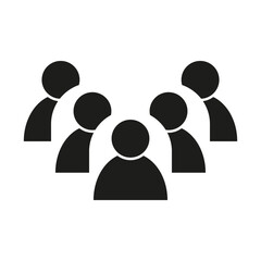 Teamwork of businessman symbol. Groupe people icon. Vector illustration. EPS 10.