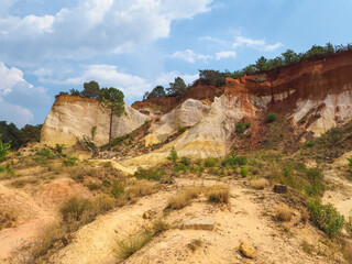 The Provence Colorado. Walks in strange desert scenery with yellow red rock formations in former...