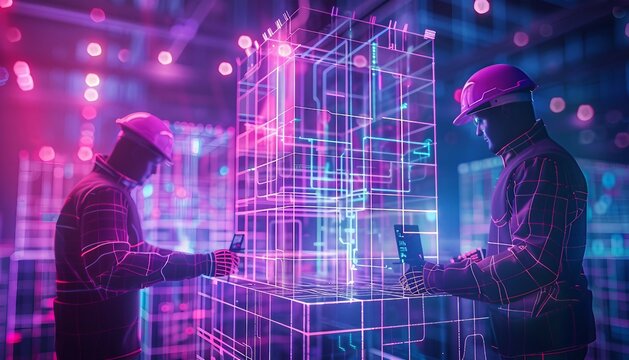 Engineering Team Collaboration for Structural Analysis,  engineering team collaboration for structural analysis with an image showing structural engineers and technicians using tools and software, AI