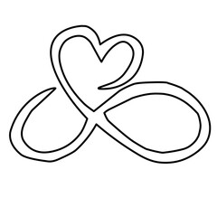 hand drawn infinity love 