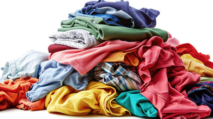 Colorful Shirts on White Surface