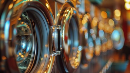 Professional laundry services with public washing machines for dry cleaning and cleaning purposes