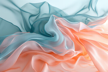 Obraz premium Close Up of Pink and Blue Fabric