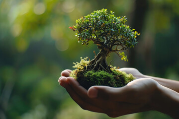 Person Holding Small Tree