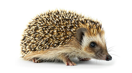 Obraz premium Small Hedgehog on White Surface