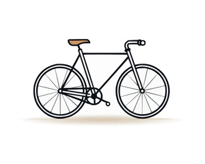 Bicycle | Minimalist and Simple Line White background - Vector illustration