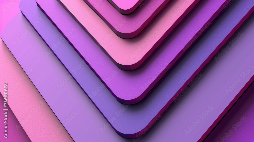 Poster a stack of purple and pink plates stacked on top of each other. perfect for adding a pop of color to
