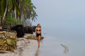 Solitude in Paradise: A Beautiful Journey Along the Foggy Caribbean Coastline
