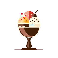 Sweet Simplicity: Stylish Ice Cream Vector Icons for Modern Apps





