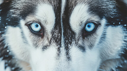 Close Up of Dog with Blue Eyes