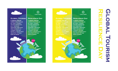 Simple flat victor Global Tourism Resilience Day design.